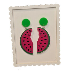 Acrylic Watermelon Earrings